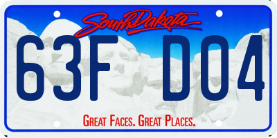 SD license plate 63FD04