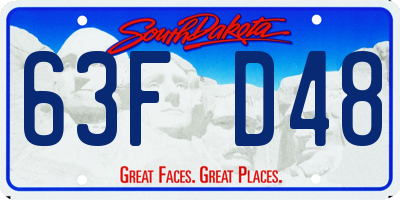 SD license plate 63FD48