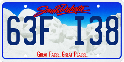 SD license plate 63FI38