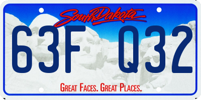 SD license plate 63FQ32