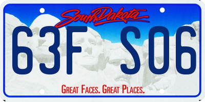 SD license plate 63FS06