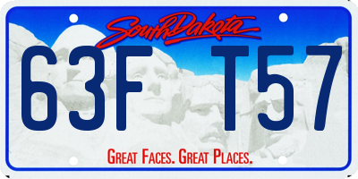 SD license plate 63FT57