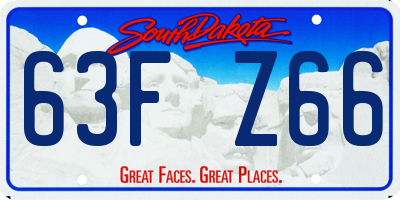 SD license plate 63FZ66