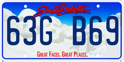 SD license plate 63GB69