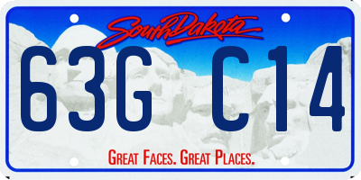 SD license plate 63GC14