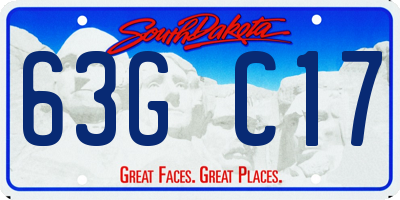 SD license plate 63GC17
