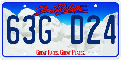 SD license plate 63GD24