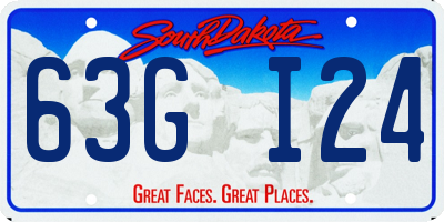 SD license plate 63GI24
