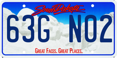 SD license plate 63GN02