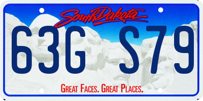 SD license plate 63GS79