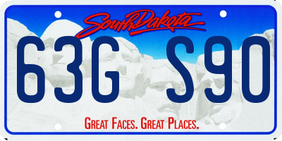 SD license plate 63GS90