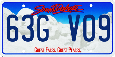 SD license plate 63GV09