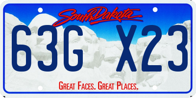 SD license plate 63GX23