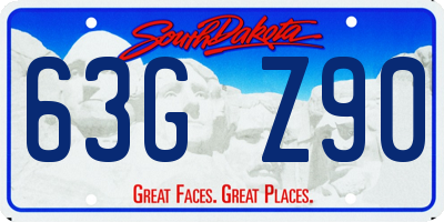 SD license plate 63GZ90
