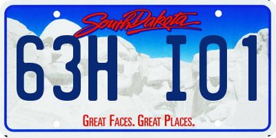 SD license plate 63HI01