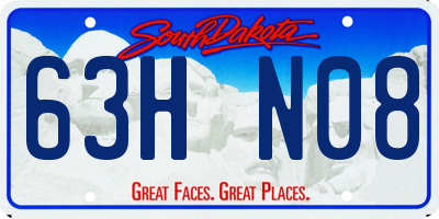 SD license plate 63HN08