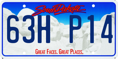 SD license plate 63HP14