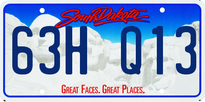SD license plate 63HQ13