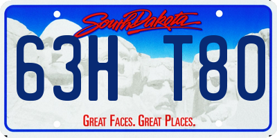 SD license plate 63HT80