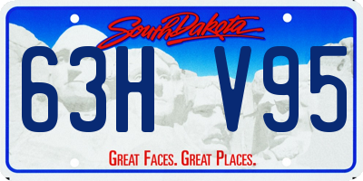 SD license plate 63HV95