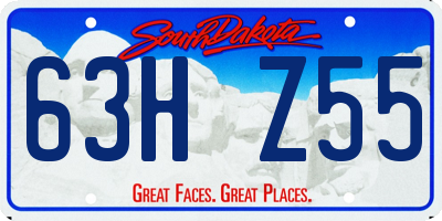 SD license plate 63HZ55