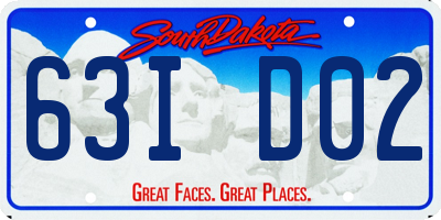 SD license plate 63ID02