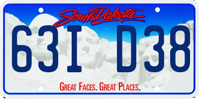 SD license plate 63ID38