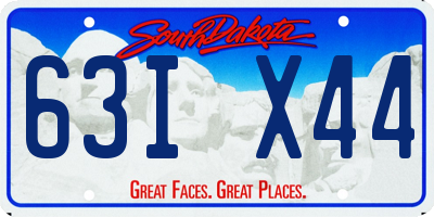 SD license plate 63IX44