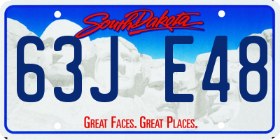 SD license plate 63JE48