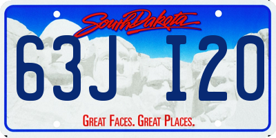 SD license plate 63JI20