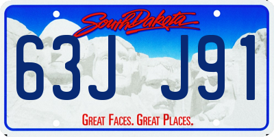 SD license plate 63JJ91