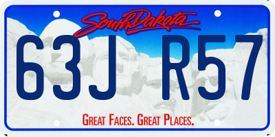 SD license plate 63JR57