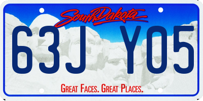 SD license plate 63JY05