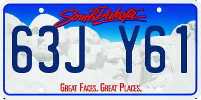 SD license plate 63JY61