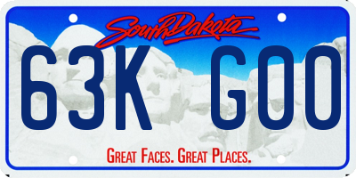 SD license plate 63KG00