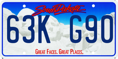 SD license plate 63KG90