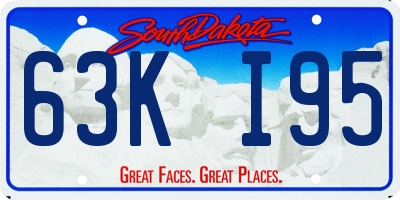 SD license plate 63KI95