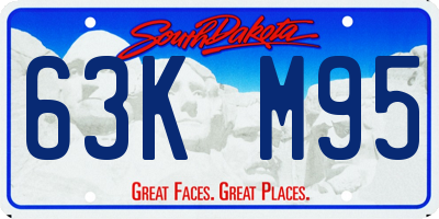SD license plate 63KM95