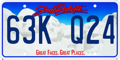 SD license plate 63KQ24