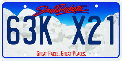 SD license plate 63KX21