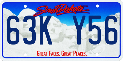 SD license plate 63KY56
