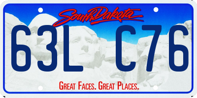 SD license plate 63LC76