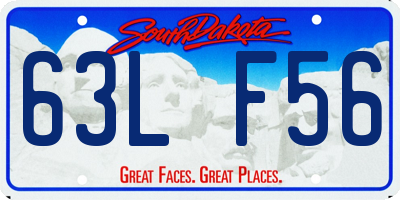 SD license plate 63LF56