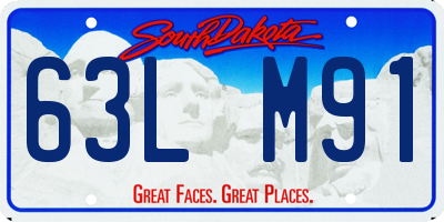 SD license plate 63LM91