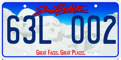 SD license plate 63LO02