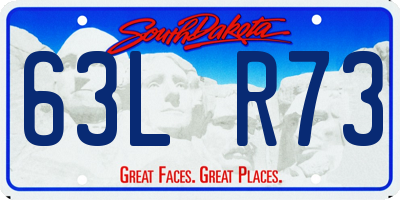 SD license plate 63LR73