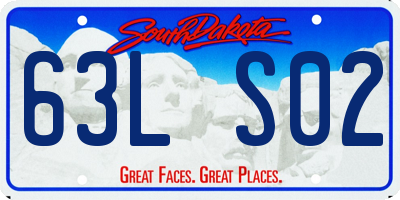 SD license plate 63LS02