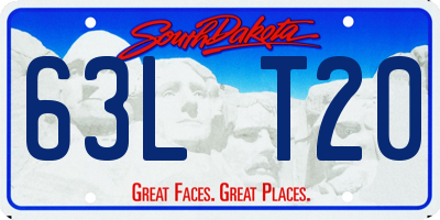 SD license plate 63LT20