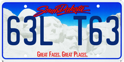 SD license plate 63LT63