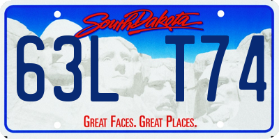 SD license plate 63LT74